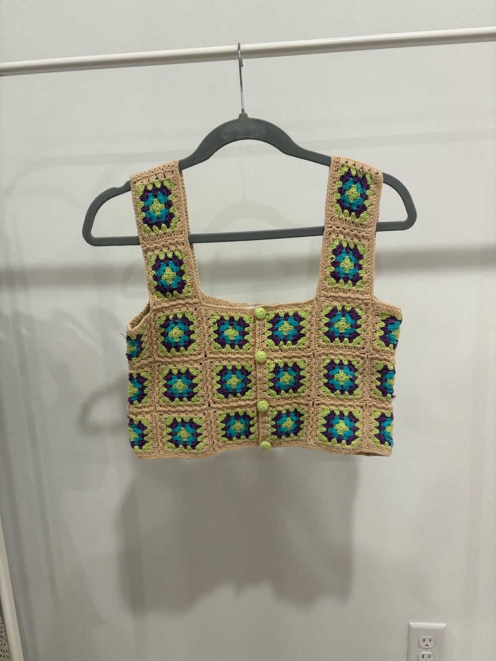 Zara Crochet Square Tank Top